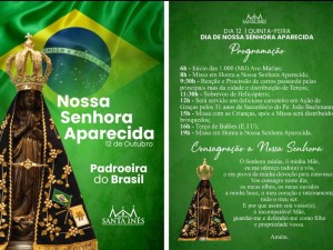 Programao do dia de Nossa Senhora Aparecida